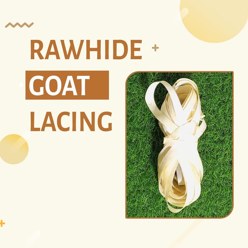 ARW Rawhide Goat Lacing 10 Meter Long Handmade, Shaman, Djembe, Bodhran Pure Natural - Image 1